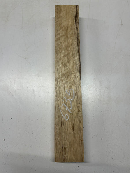 1 Piece, Flame White Limba Guitar Neck Blank 24"x4"x2-3/4"#6735 - Exotic Wood Zone