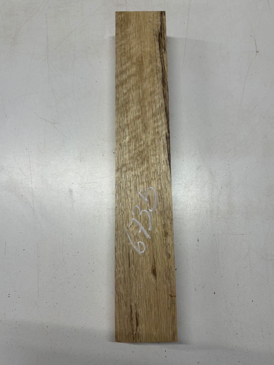 1 Piece, Flame White Limba Guitar Neck Blank 24"x4"x2-3/4"#6735 - Exotic Wood Zone