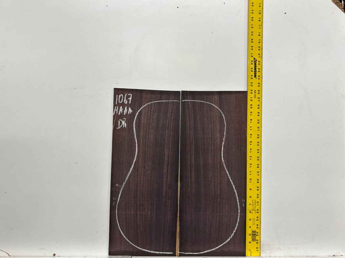 East Indian Rosewood Dreadnought AAAA Grade Guitar Back & Side Set #1067 - Exotic Wood Zone