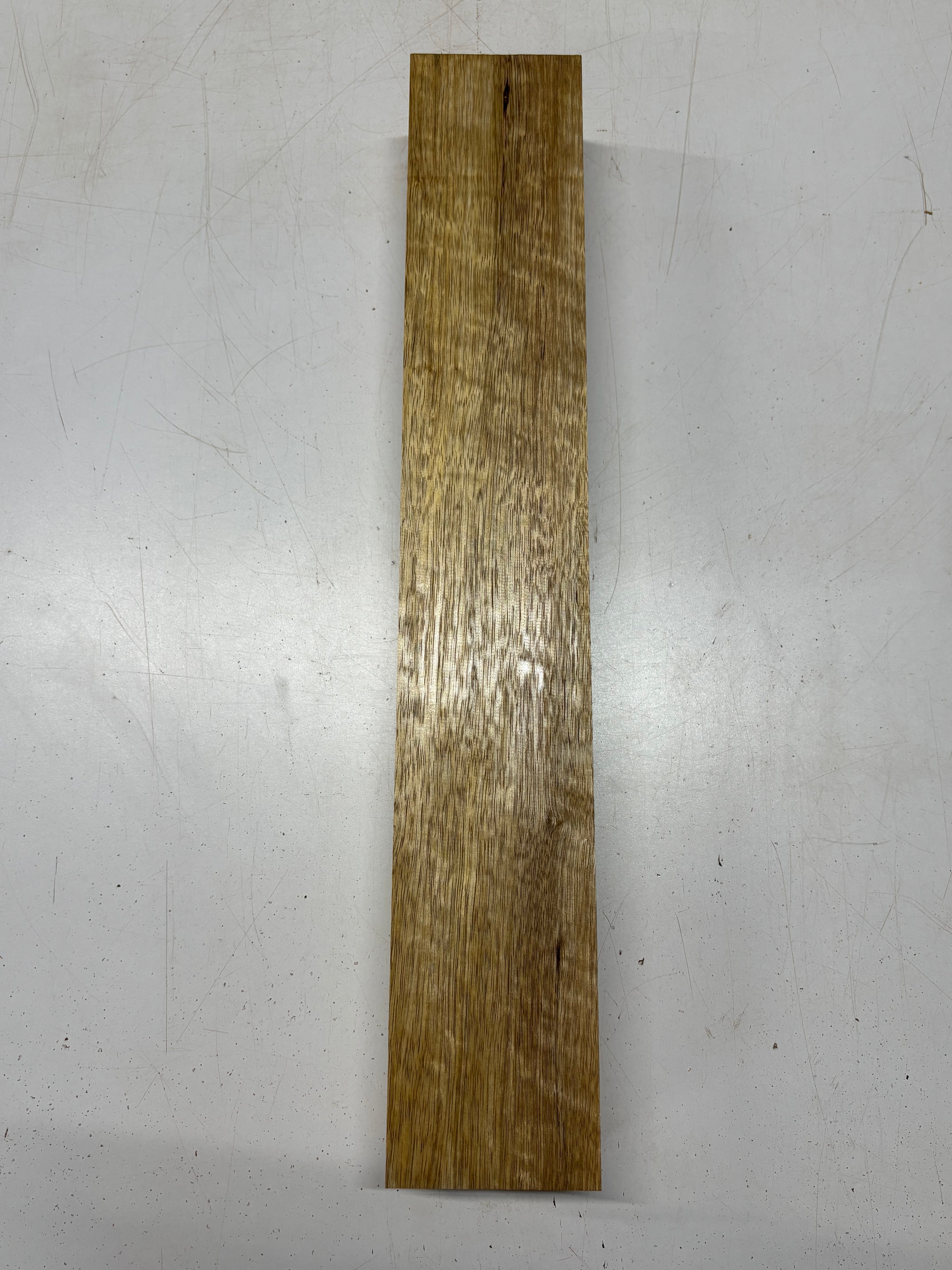 1 Piece, Flame White Limba Guitar Neck Blank 24"x4"x2-3/4"#6735 - Exotic Wood Zone