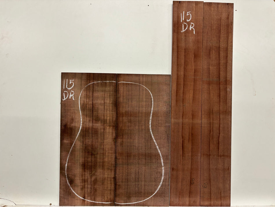 Purpleheart Dreadnought Guitar Back & Side Set #115
