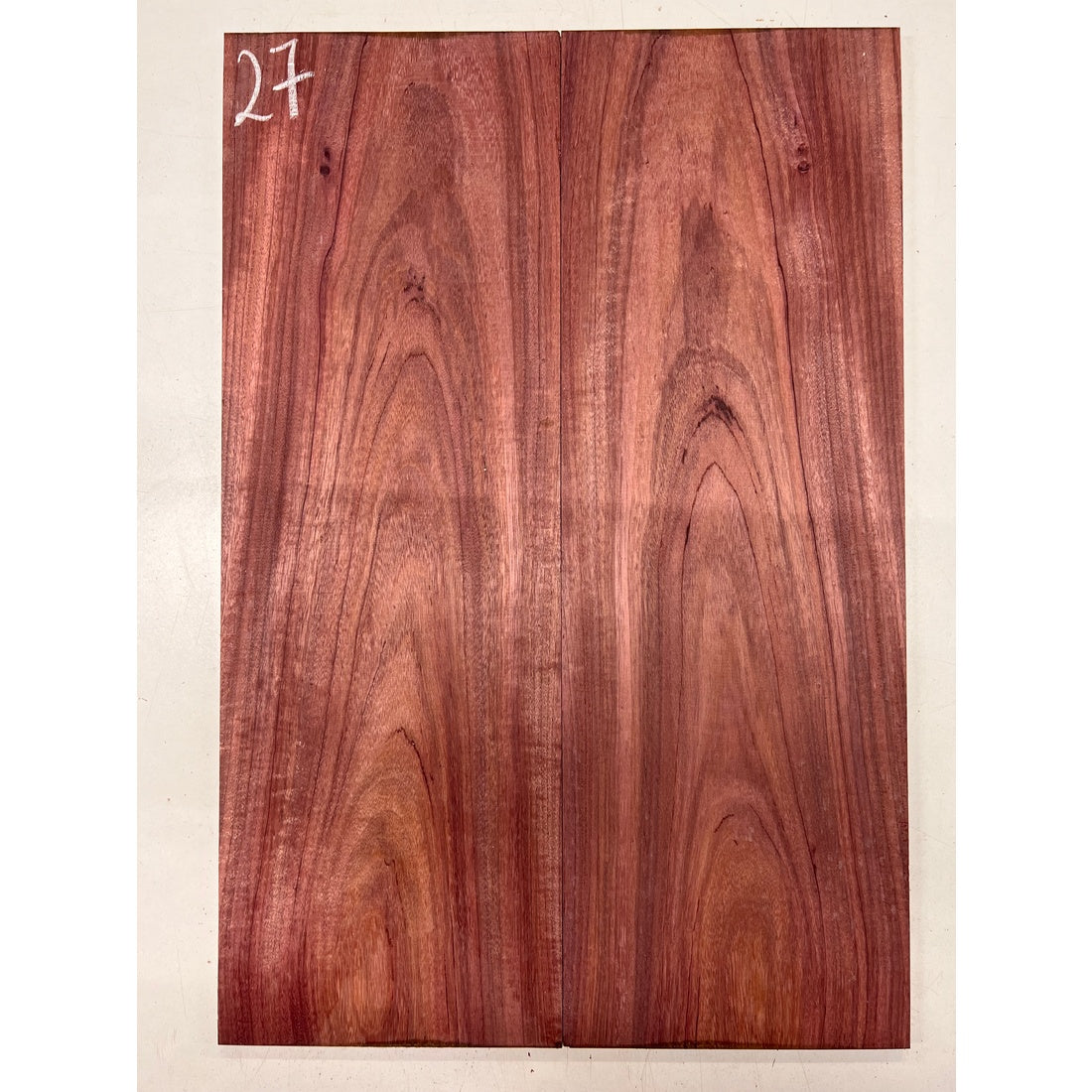 Flame Purpleheart Bookmatched Guitar Drop Tops 21" x 7" x 1/4" #27 - Exotic Wood Zone - Buy online Across USA 