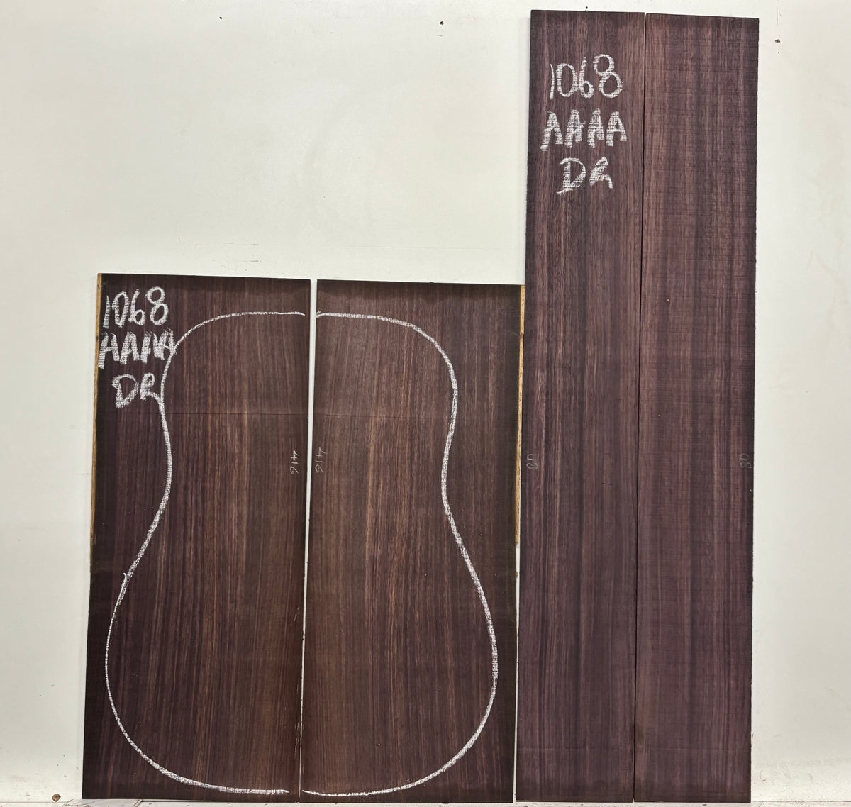 East Indian Rosewood Dreadnought AAAA Grade Guitar Back & Side Set #1068 - Exotic Wood Zone