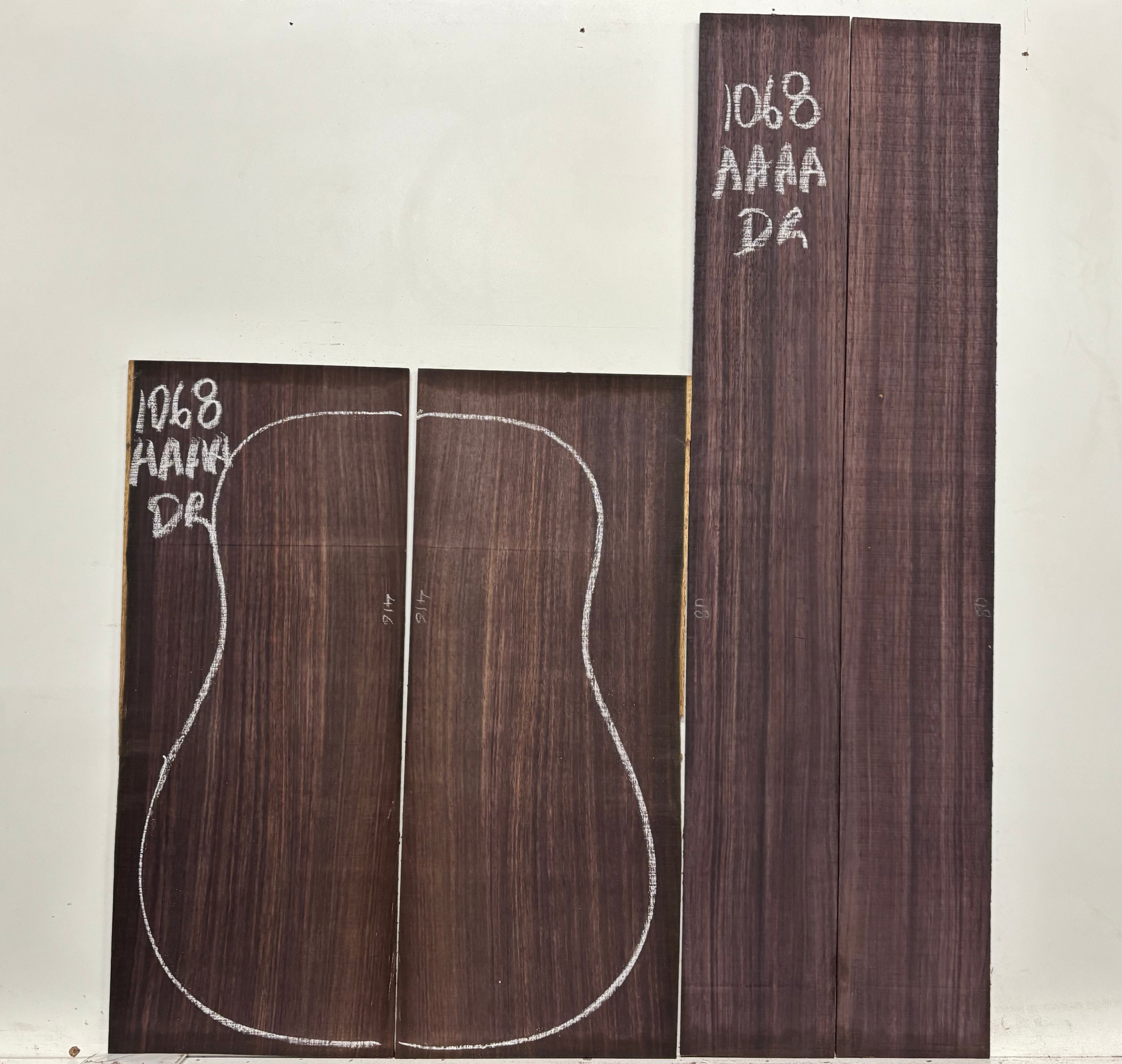 East Indian Rosewood Dreadnought AAAA Grade Guitar Back & Side Set #1068 - Exotic Wood Zone