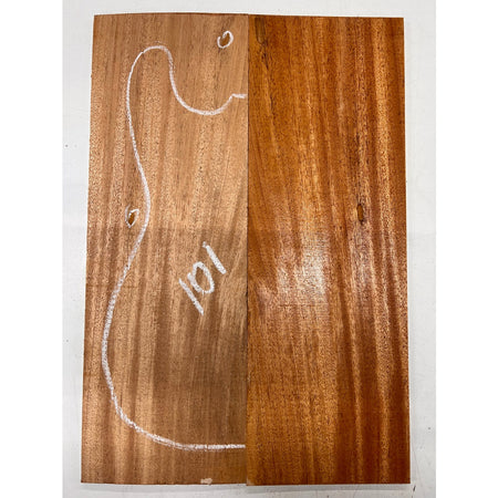 African Mahogany/Khaya Bookmatched Guitar Drop Top 21" x 7-1/4" x 1/4" #101 - Exotic Wood Zone - Buy online Across USA 