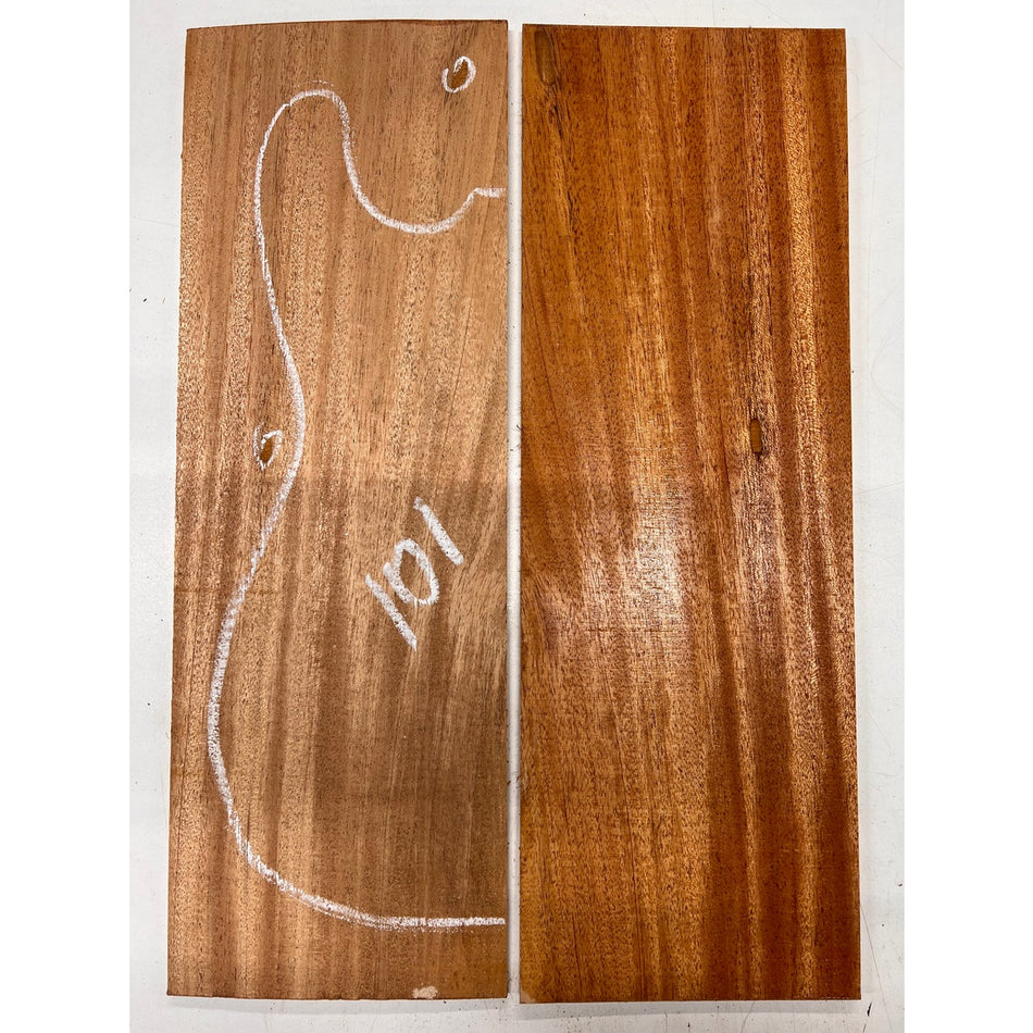 African Mahogany/Khaya Bookmatched Guitar Drop Top 21" x 7-1/4" x 1/4" #101 - Exotic Wood Zone - Buy online Across USA 