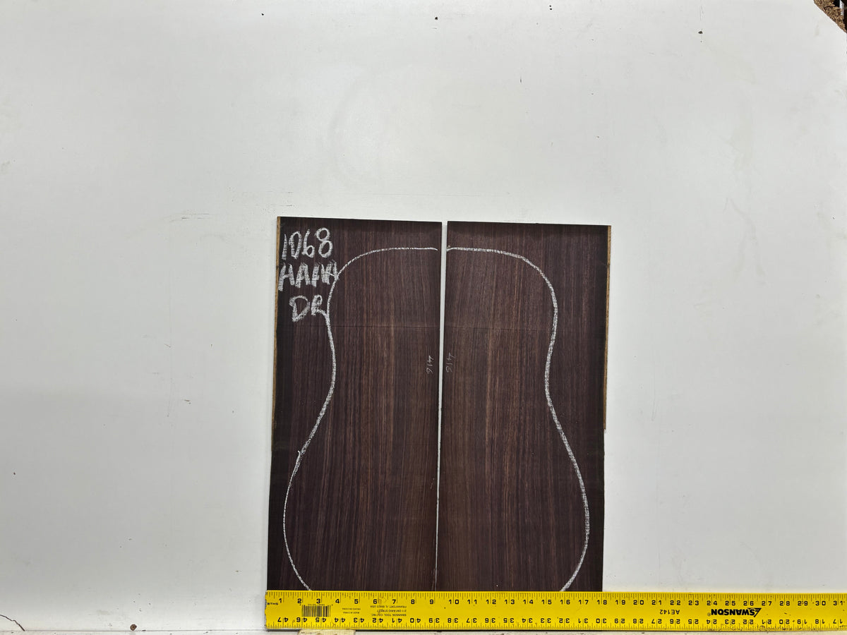 East Indian Rosewood Dreadnought AAAA Grade Guitar Back & Side Set #1068 - Exotic Wood Zone