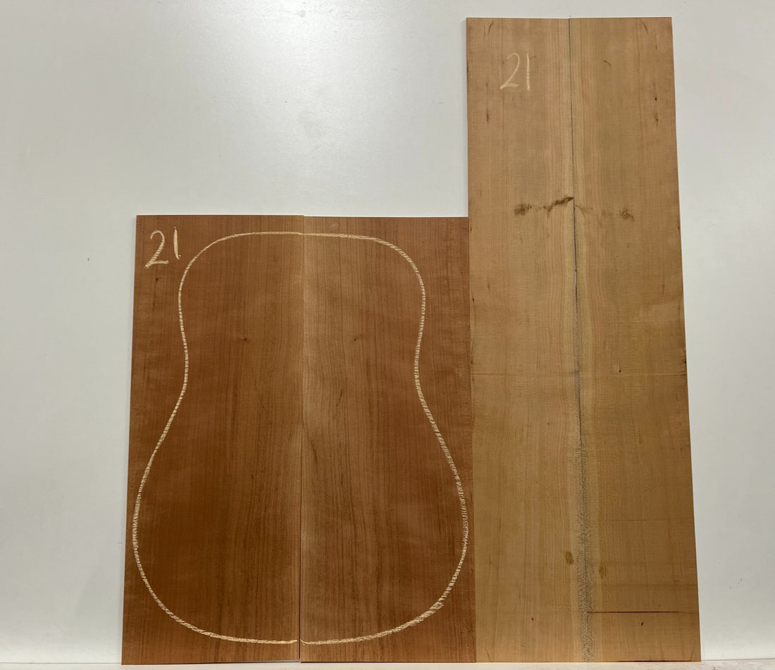 Cherry Dreadnought Guitar Back And Side Sets 