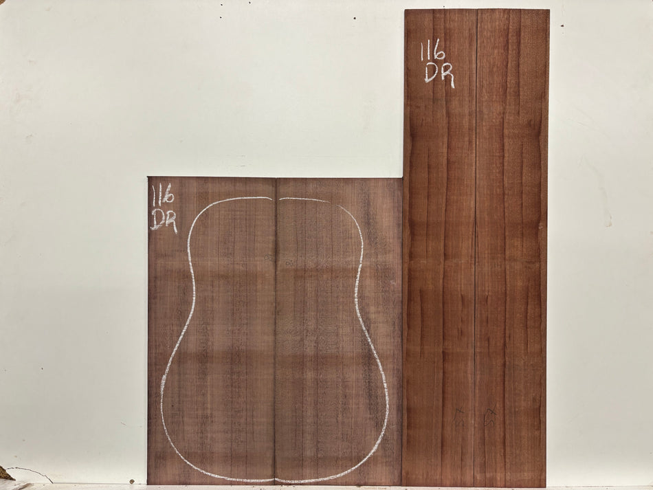 Purpleheart Dreadnought Guitar Back & Side Set #116