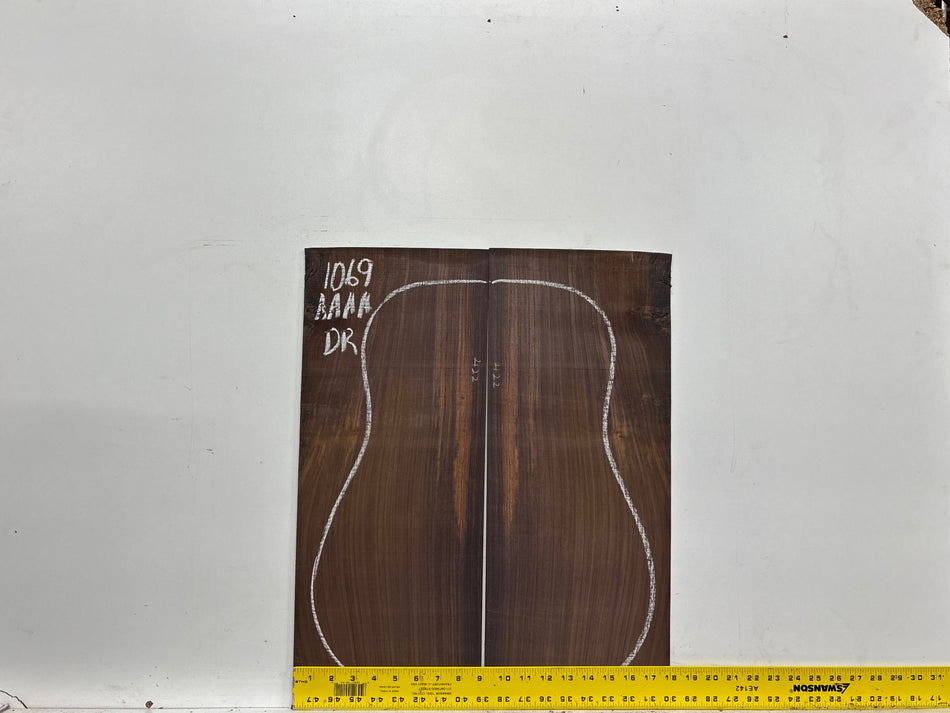 East Indian Rosewood Dreadnought AAAA Grade Guitar Back & Side Set #1069 - Exotic Wood Zone