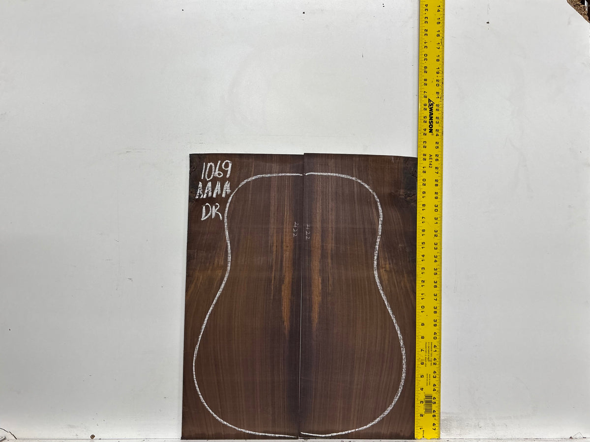 East Indian Rosewood Dreadnought AAAA Grade Guitar Back & Side Set #1069 - Exotic Wood Zone