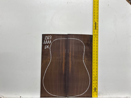 East Indian Rosewood Dreadnought AAAA Grade Guitar Back & Side Set #1069 - Exotic Wood Zone