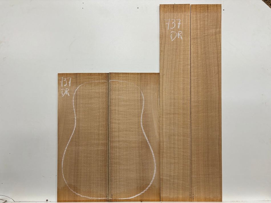 Lacewood Dreadnought Guitar Back & Side Set #737
