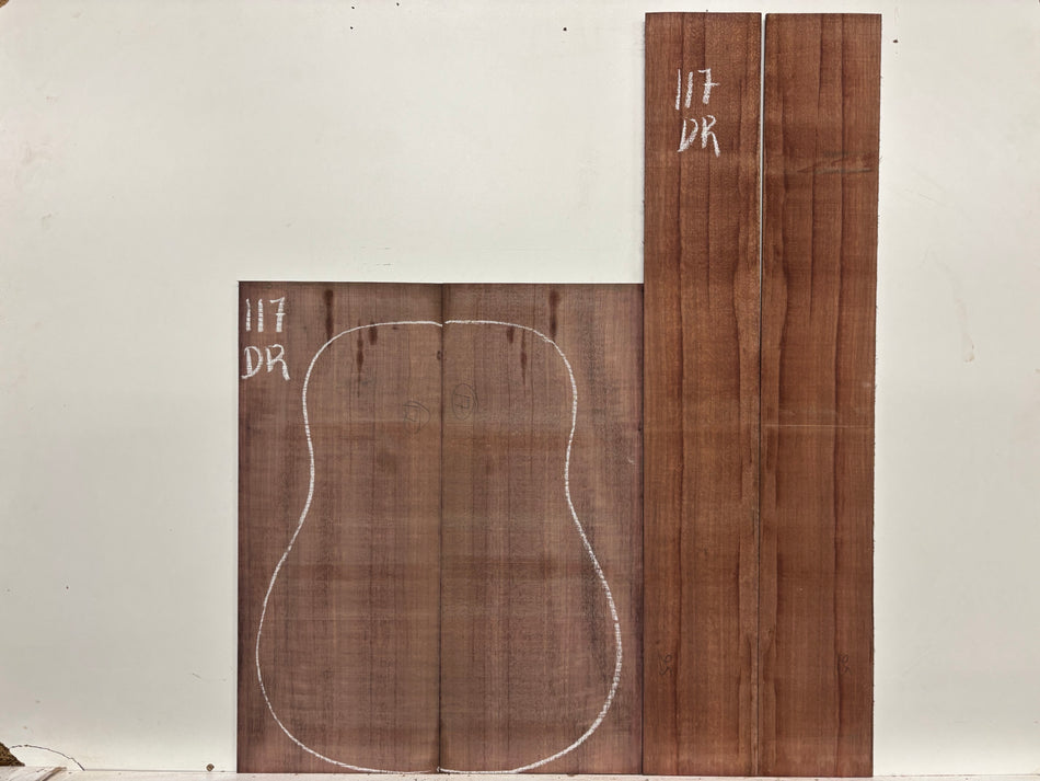 Purpleheart Dreadnought Guitar Back & Side Set #117
