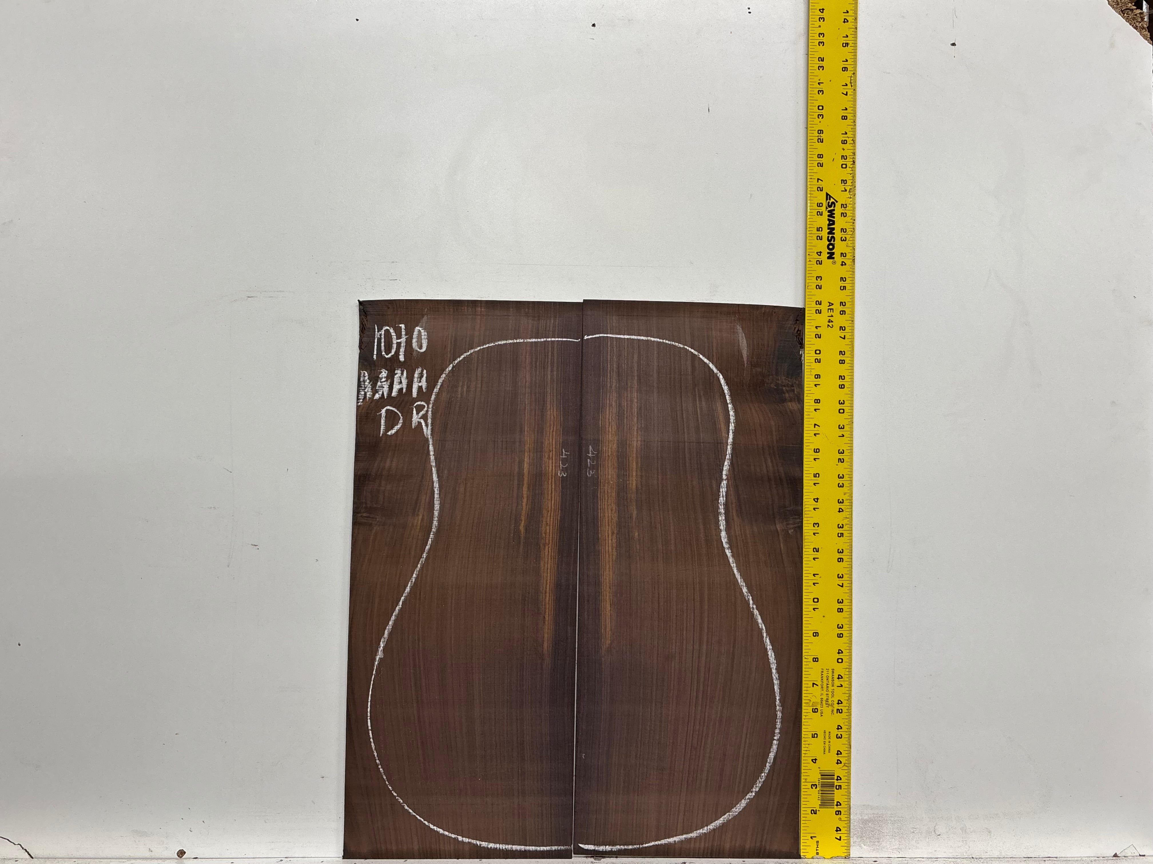 East Indian Rosewood Dreadnought AAAA Grade Guitar Back & Side Set #1070 - Exotic Wood Zone