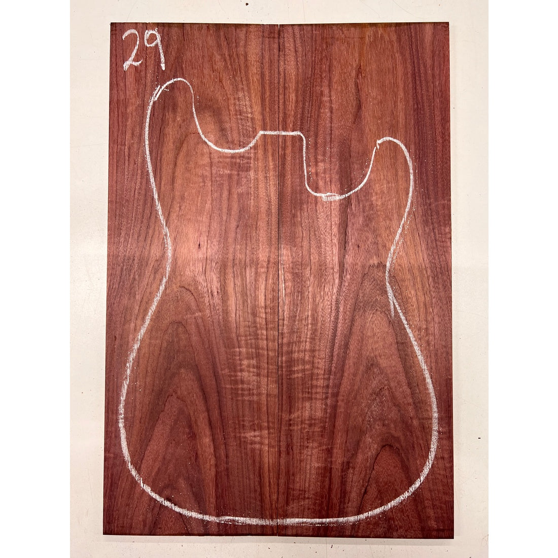 Flame Purpleheart Bookmatched Guitar Drop Tops 21" x 7" x 1/4" #29 - Exotic Wood Zone - Buy online Across USA 