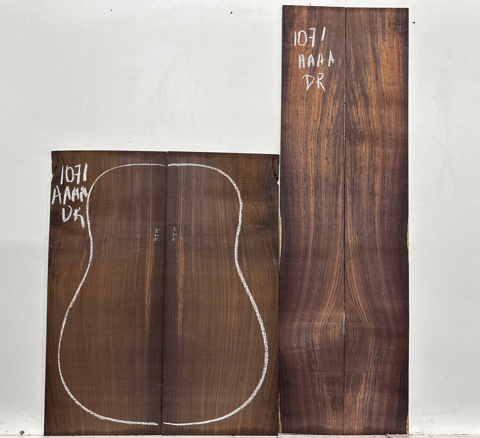 East Indian Rosewood Dreadnought AAAA Grade Guitar Back & Side Set #1071 - Exotic Wood Zone