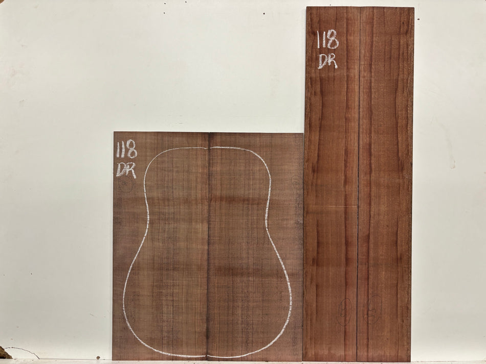 Purpleheart Dreadnought Guitar Back & Side Set #118