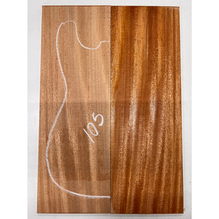 African Mahogany/Khaya Bookmatched Guitar Drop Top 21" x 7-1/4" x 1/4" #105 - Exotic Wood Zone - Buy online Across USA 