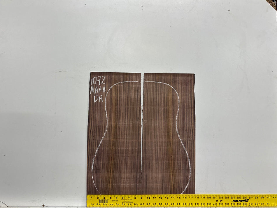 East Indian Rosewood Dreadnought AAAA Grade Guitar Back & Side Set #1072 - Exotic Wood Zone