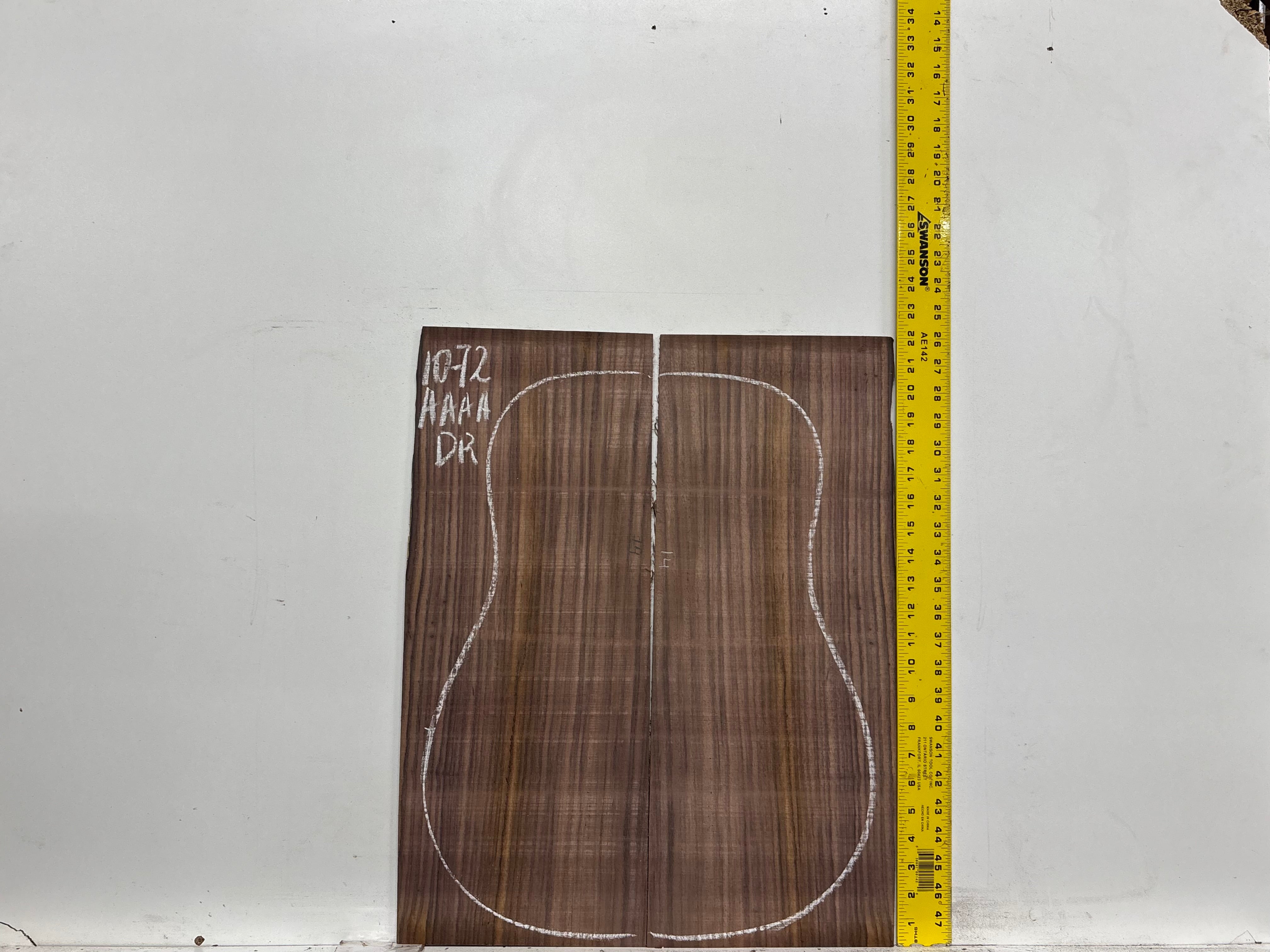East Indian Rosewood Dreadnought AAAA Grade Guitar Back & Side Set #1072 - Exotic Wood Zone