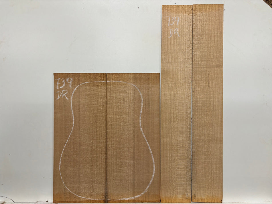 Lacewood Dreadnought Guitar Back & Side Set #739