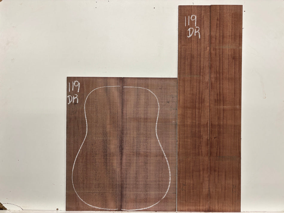 Purpleheart Dreadnought Guitar Back & Side Set #119