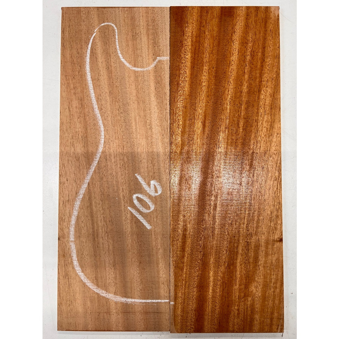 African Mahogany/Khaya Bookmatched Guitar Drop Top 21" x 7-1/4" x 1/4" #106 - Exotic Wood Zone - Buy online Across USA 