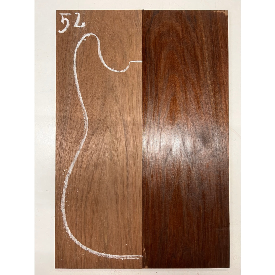 Peruvian Walnut Bookmatched Guitar Drop Top 21" x 7" x 1/4" #52 - Exotic Wood Zone - Buy online Across USA 