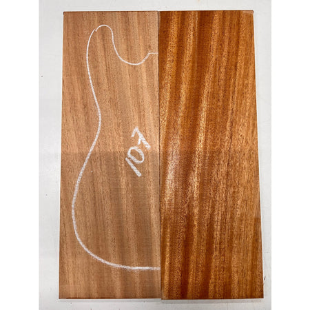 African Mahogany/Khaya Bookmatched Guitar Drop Top 21" x 7-1/4" x 1/4" #107 - Exotic Wood Zone - Buy online Across USA 