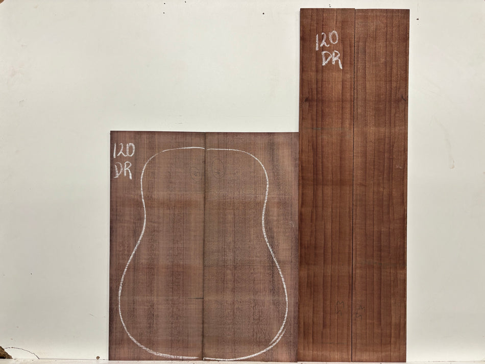 Purpleheart Dreadnought Guitar Back & Side Set #120