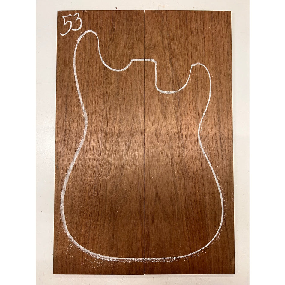 Peruvian Walnut Bookmatched Guitar Drop Top 21" x 7" x 1/4" #53 - Exotic Wood Zone - Buy online Across USA 