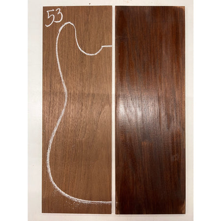 Peruvian Walnut Bookmatched Guitar Drop Top 21" x 7" x 1/4" #53 - Exotic Wood Zone - Buy online Across USA 