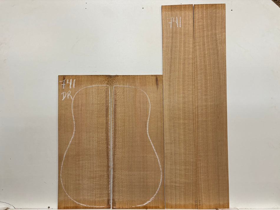 Lacewood Dreadnought Guitar Back & Side Set #741