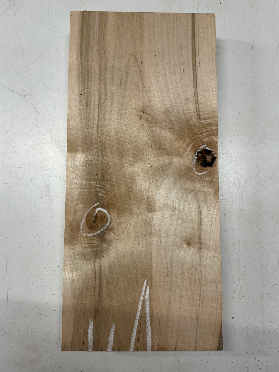 1 Piece, Ambrosia Maple Lumber Board Blank 18"x8"x2-3/8"#6748