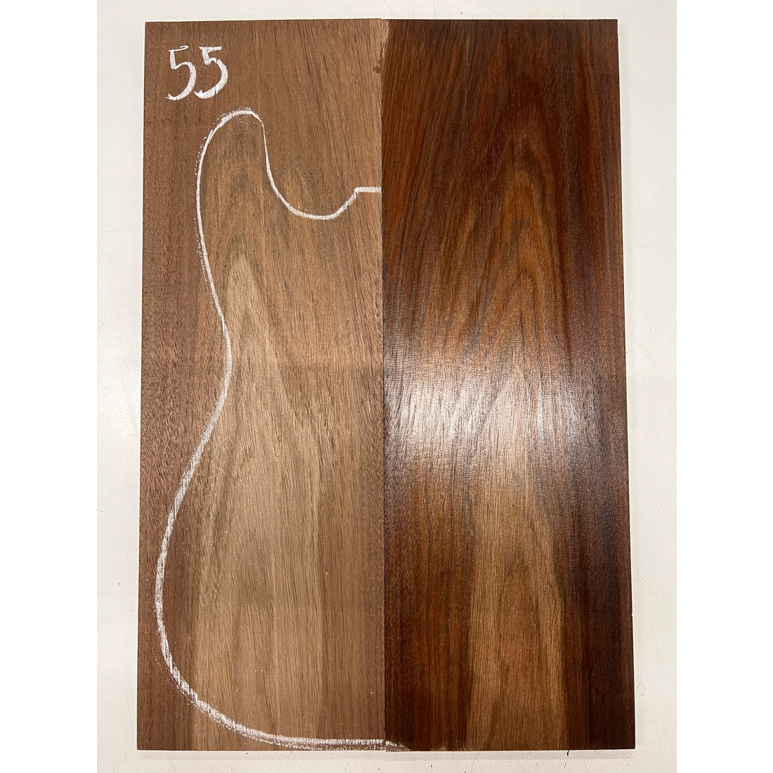 Peruvian Walnut Bookmatched Guitar Drop Top 21" x 7" x 1/4" #55 - Exotic Wood Zone - Buy online Across USA 