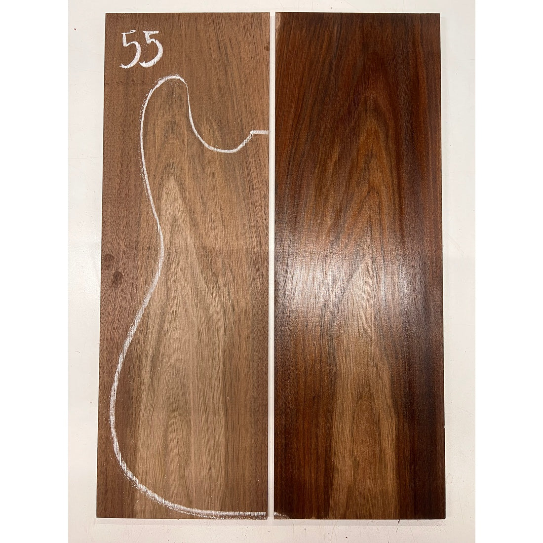 Peruvian Walnut Bookmatched Guitar Drop Top 21" x 7" x 1/4" #55 - Exotic Wood Zone - Buy online Across USA 