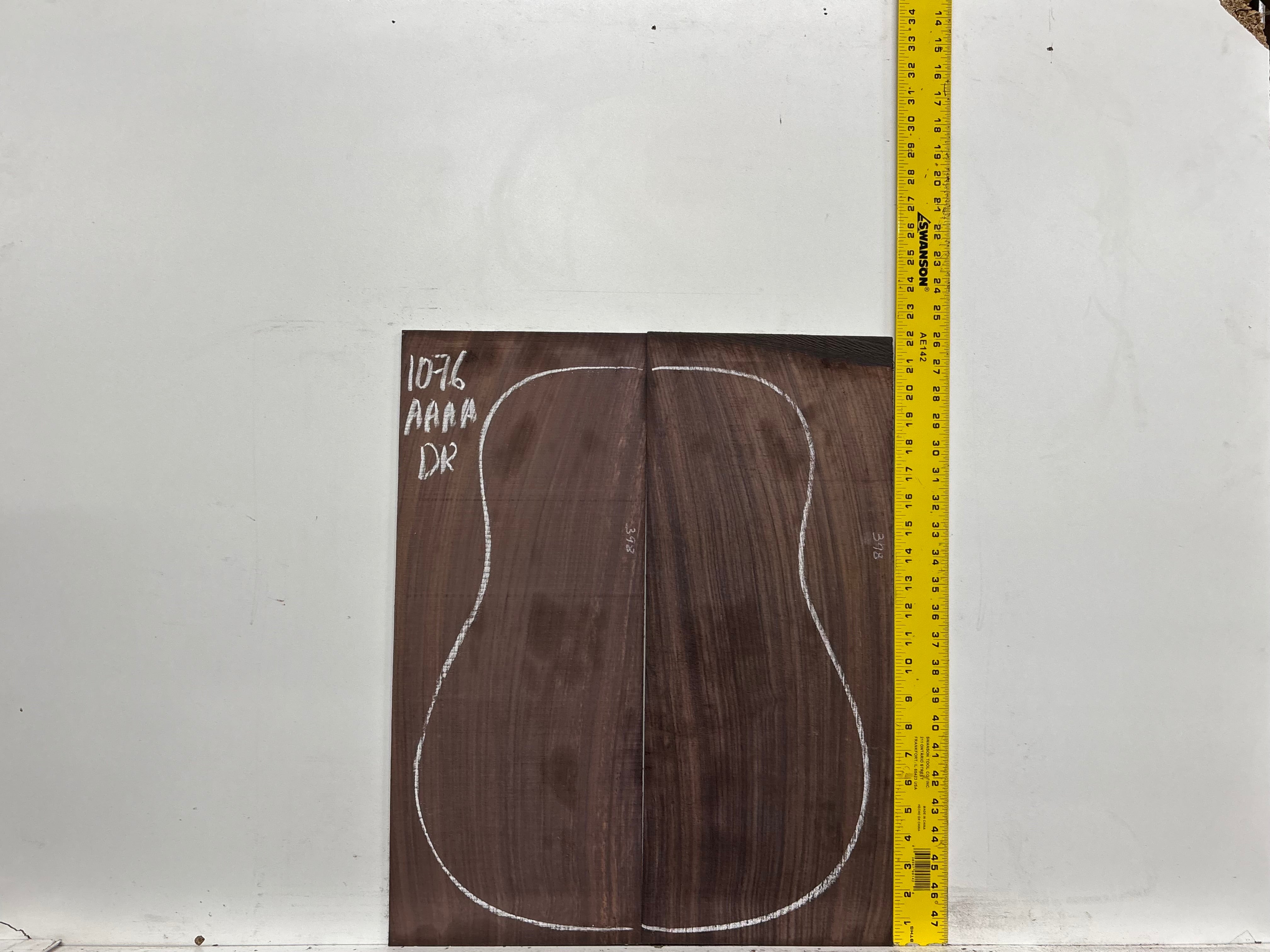 East Indian Rosewood Dreadnought AAAA Grade Guitar Back & Side Set #1076 - Exotic Wood Zone