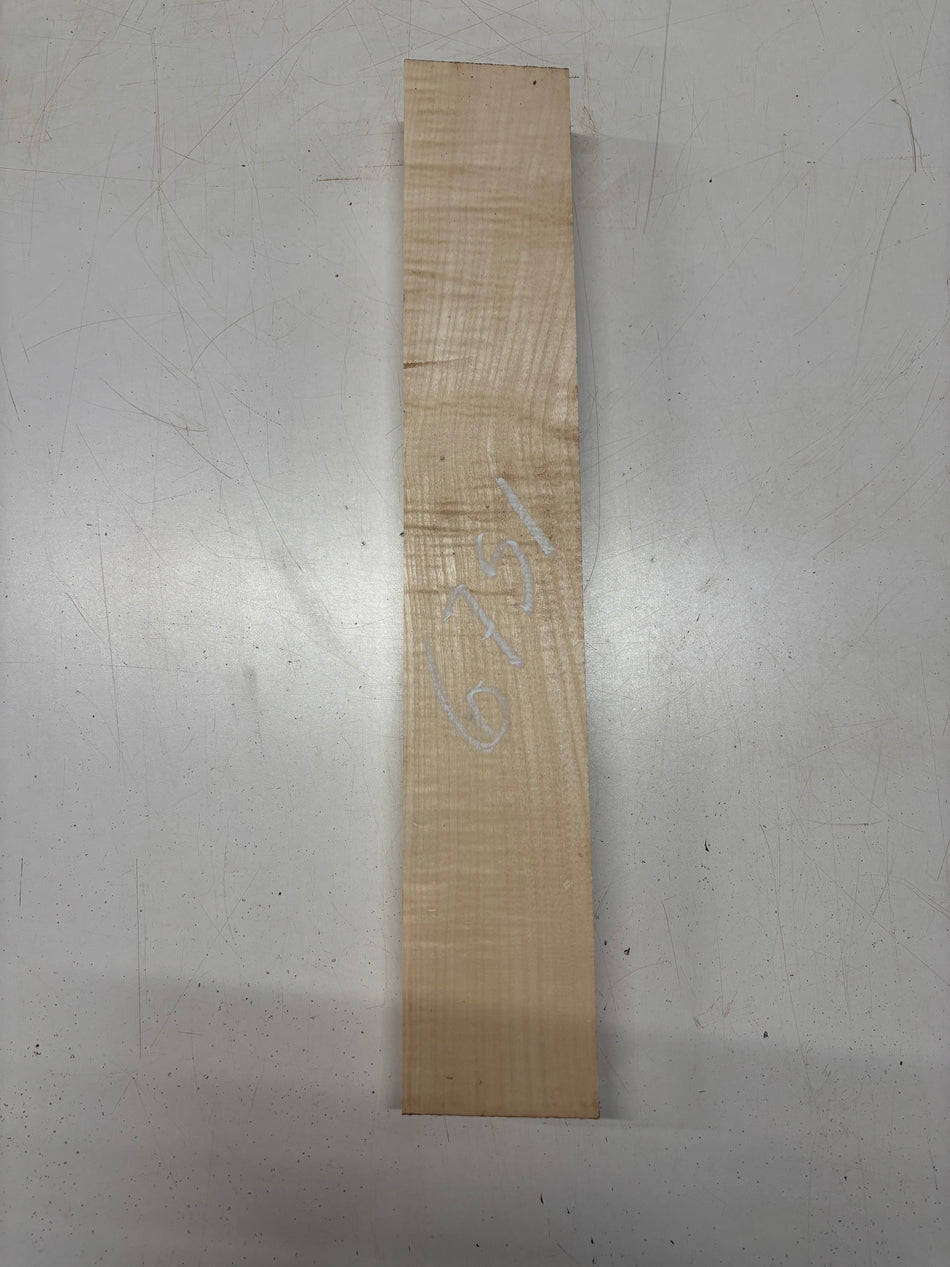 1 Piece, Flame Maple Guitar Neck Blank 21"x3-1/2"x1-7/8" #6751 - Exotic Wood Zone