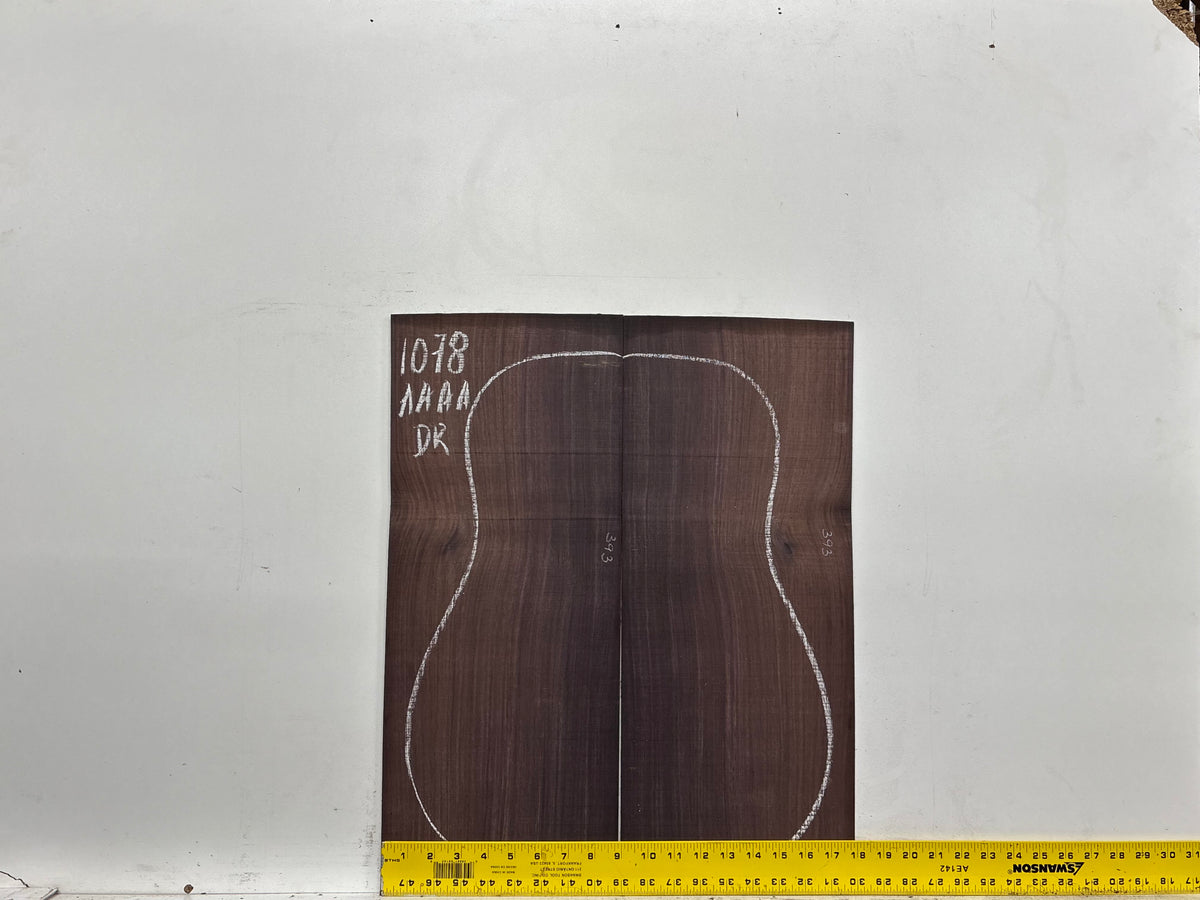 East Indian Rosewood Dreadnought AAAA Grade Guitar Back & Side Set #1078 - Exotic Wood Zone