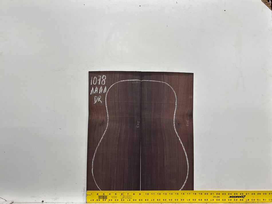 East Indian Rosewood Dreadnought AAAA Grade Guitar Back & Side Set #1078 - Exotic Wood Zone
