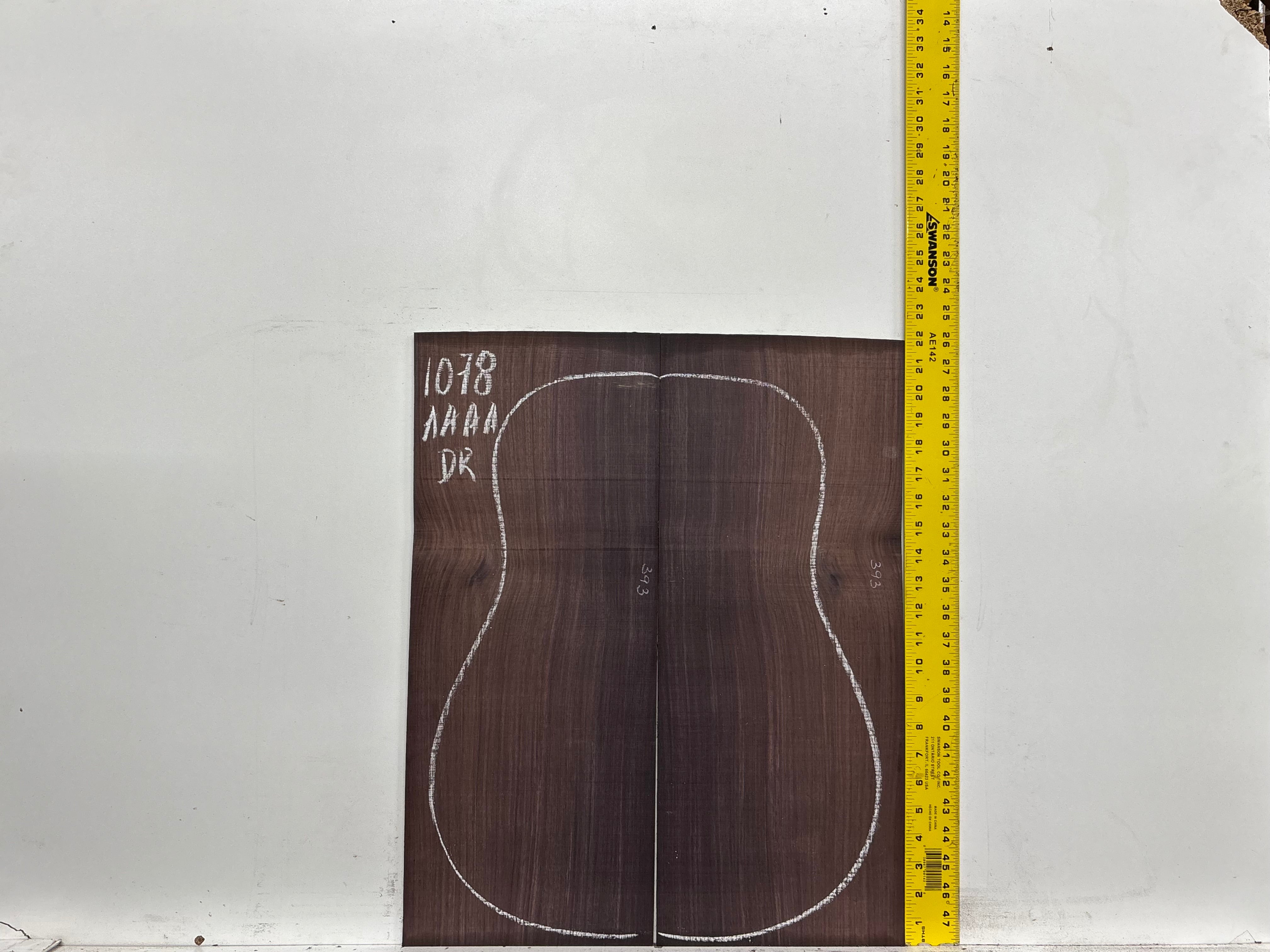 East Indian Rosewood Dreadnought AAAA Grade Guitar Back & Side Set #1078 - Exotic Wood Zone