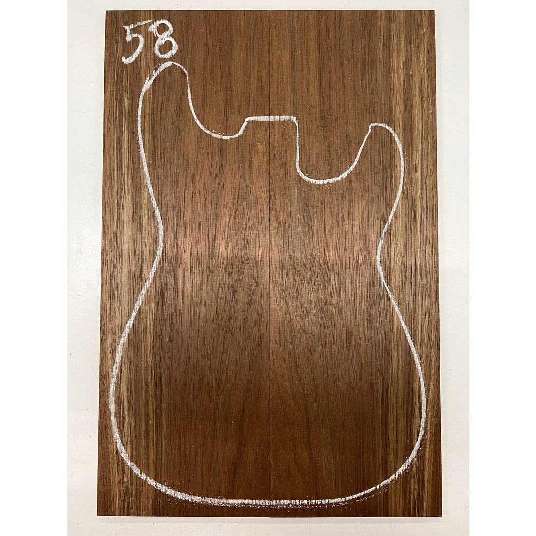 Peruvian Walnut Bookmatched Guitar Drop Top 21" x 7" x 1/4" #58 - Exotic Wood Zone - Buy online Across USA 