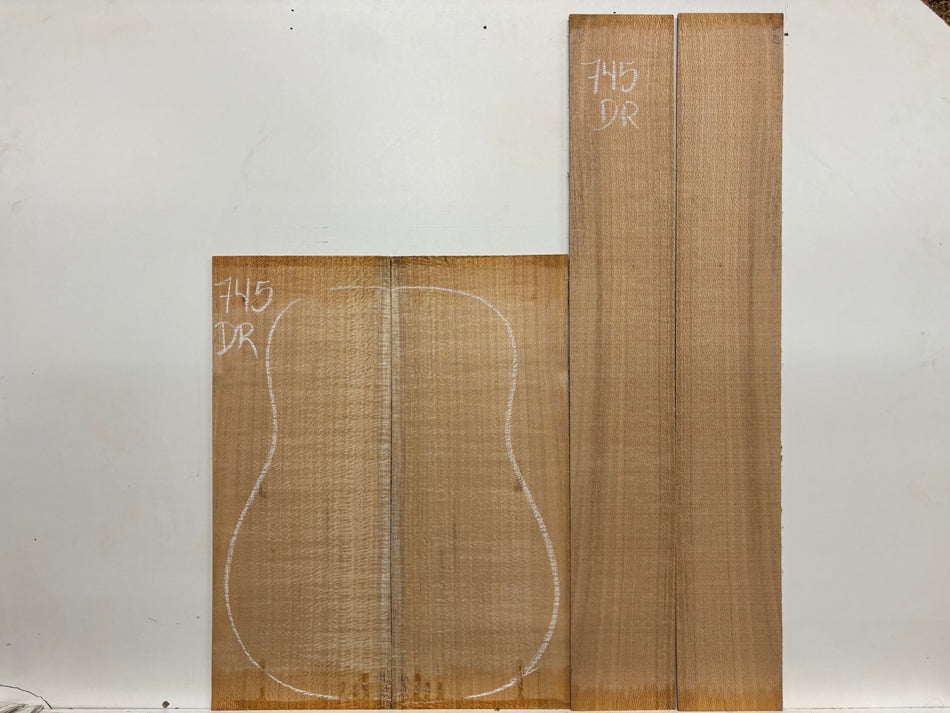 Lacewood Dreadnought Guitar Back & Side Set #745