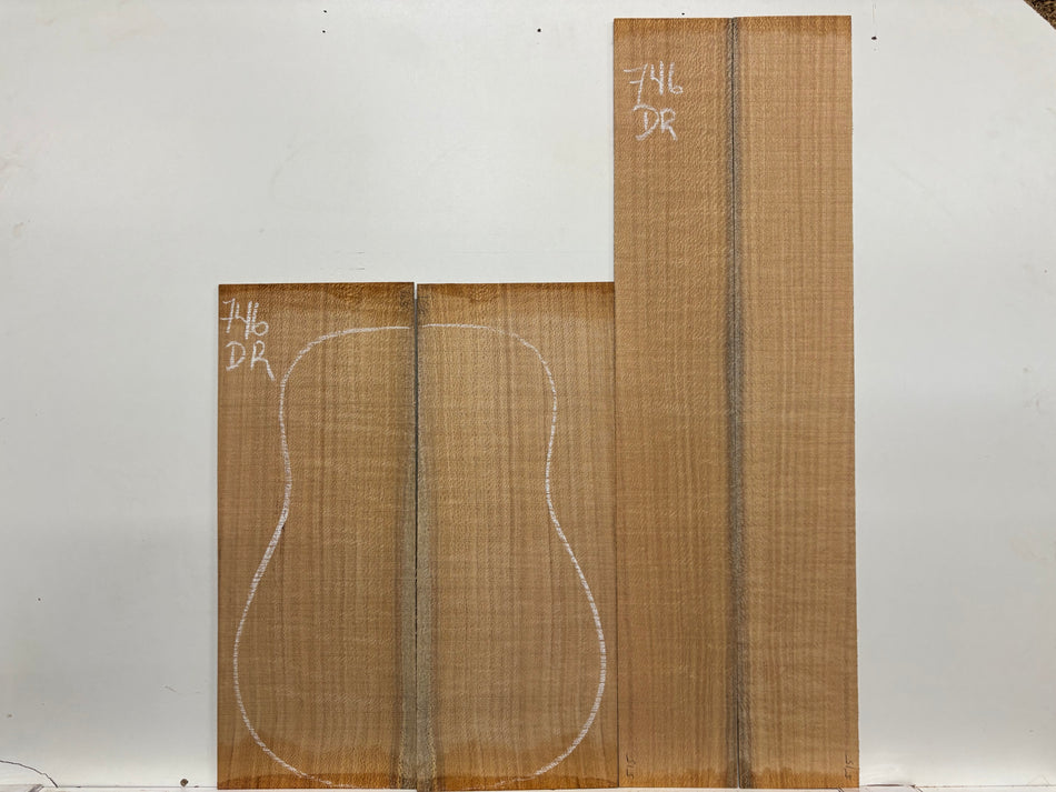 Lacewood Dreadnought Guitar Back & Side Set #746