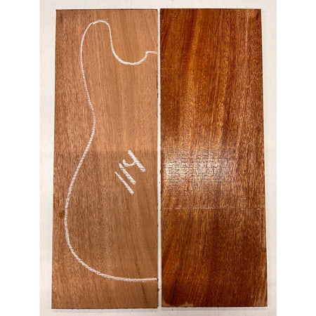 African Mahogany/Khaya Bookmatched Guitar Drop Top 21" x 7-1/4" x 1/4" #114 - Exotic Wood Zone - Buy online Across USA 