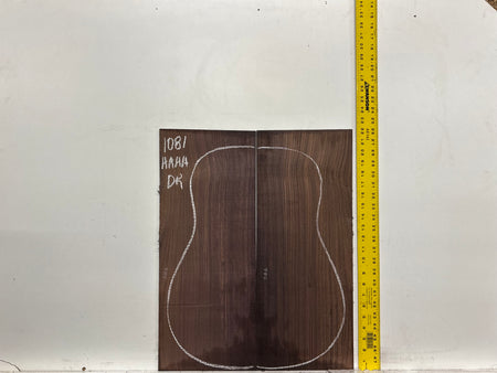 East Indian Rosewood Dreadnought AAAA Grade Guitar Back & Side Set #1081 - Exotic Wood Zone