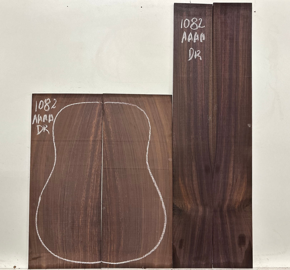 East Indian Rosewood Dreadnought AAAA Grade Guitar Back & Side Set #1082 - Exotic Wood Zone