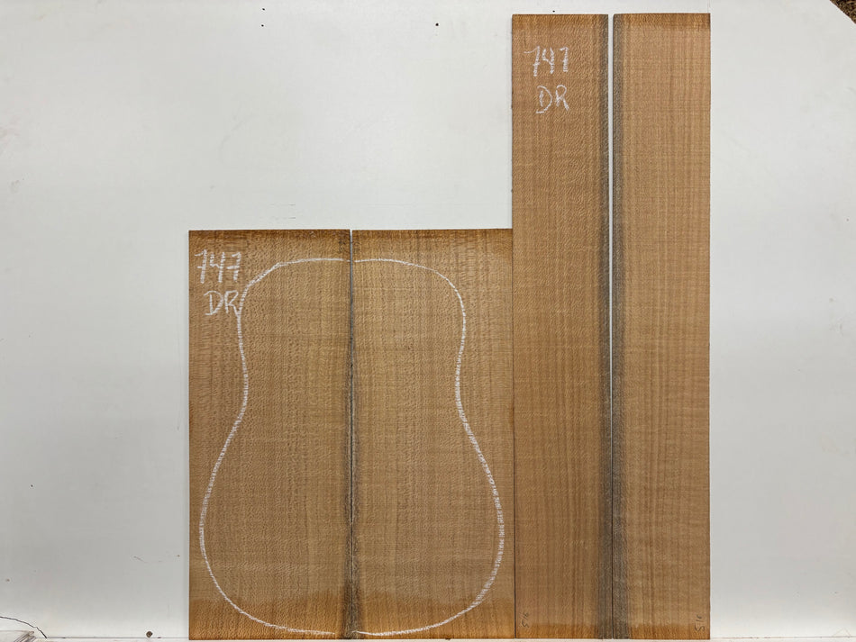 Lacewood Dreadnought Guitar Back & Side Set #747