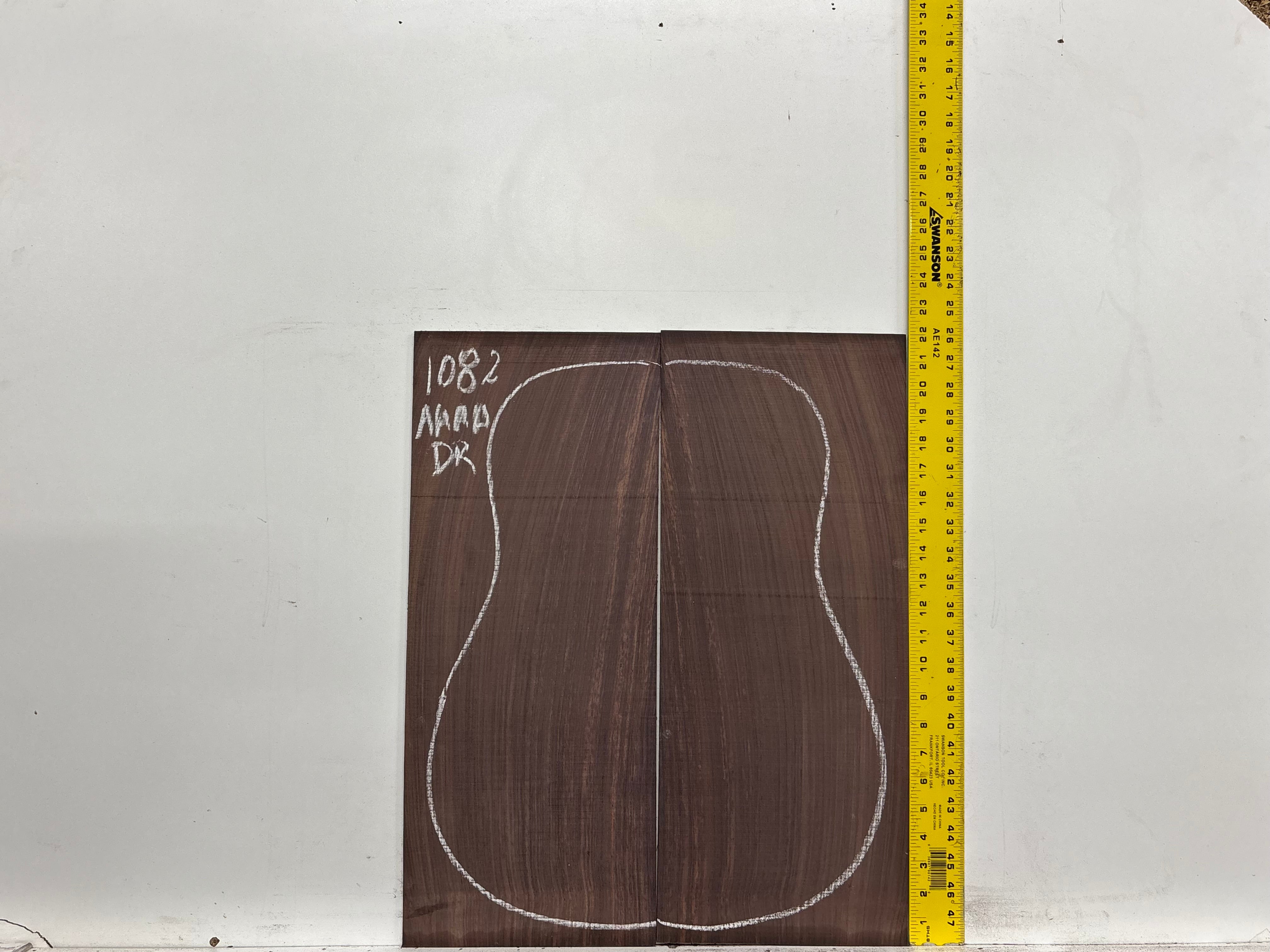 East Indian Rosewood Dreadnought AAAA Grade Guitar Back & Side Set #1082 - Exotic Wood Zone